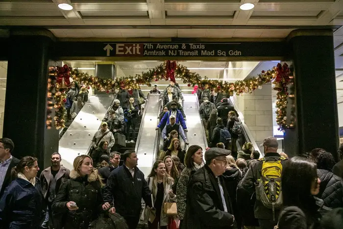Penn Station crowds on Thanksgiving Eve 2016